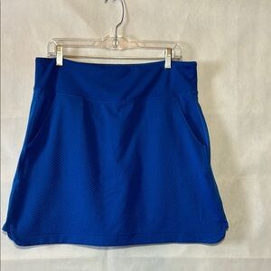 LOPEZ women’s LARGE  deluxe dri Blue Athletic Skort polyester/spandex Golf